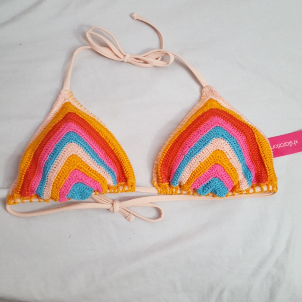 New Colorful Crochet Knit Bikini Top